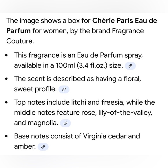 Chérie Paris Eau de Parfum for Women 3.4 fl oz NEW! - Picture 5 of 10